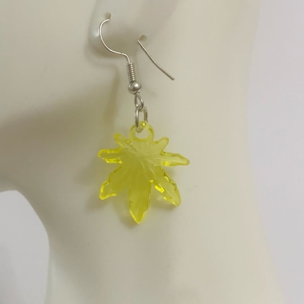 Weed Leaf Statement Earrings